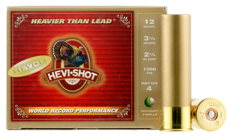 Hevishot 43524 Hevi-13 Turkey 12 Gauge 3.5" 2-1/4 oz 4 Shot 5 Bx/ 10