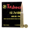 Tulammo TA127101 Centerfire Rifle 12.7x108mm 680 GR Full Metal Jacket 10 Bx/ 6 Cs