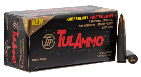 Tulammo UL076215 Centerfire Rifle 7.62x39mm 122 GR Full Metal Jacket 40 Bx/ 25 Cs