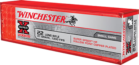 Winchester Ammo X22LRHSS1 Super-X 22 Long Rifle 37 GR Hollow Point 100 Bx/20 Cs - 100 Rounds