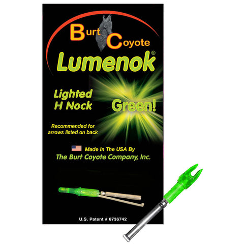 Lumenok Lighted Nock Green H Nock 1 pk.