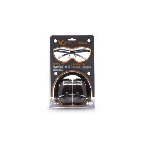 Venture Gear Ever-Lite Range Kit Clear Lens/Gray Ear Muff