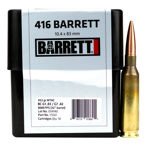 Barrett 17222 416 Barrett 452 GR MTAC 10 Bx/ 8 Cs
