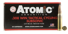 Atomic 00472 Tactical Cycling Subsonic 308 Winchester/7.62 NATO 260 GR Soft Point Round Nose 50 Bx/ 10 Cs