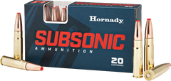 Hornady 80877 Subsonic 300 AAC Blackout/Whisper (7.62x35mm) 190 GR Sub-X 20 Bx/ 10 Cs