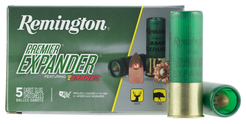Remington Ammunition PRX12 Premier 12 Gauge 2.75" 437 GR Sabot Slug Shot 5 Bx/ 20 Cs
