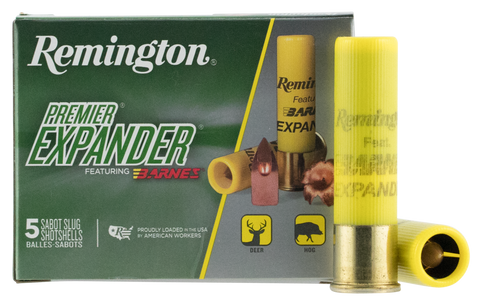 Remington Ammunition PRX20M Premier 20 Gauge 3" 250 GR Sabot Slug Shot 5 Bx/ 20 Cs