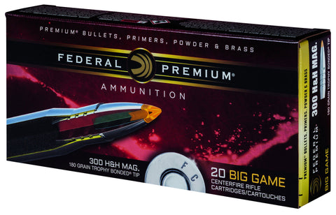 Federal P300HTT1 Premium  300 H & H Mag 180 GR Trophy Bonded Tip (TB) 20 Bx/ 10 Cs