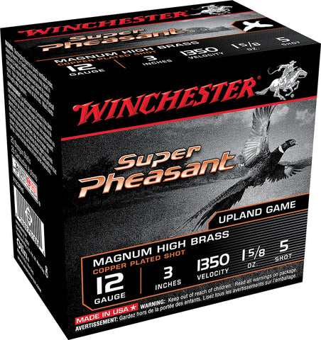 Winchester Ammo X123PH5 Super Pheasant Magnum High Brass 12 Gauge 3" 1 5/8 oz 5 Shot 25 Bx/ 10 Cs