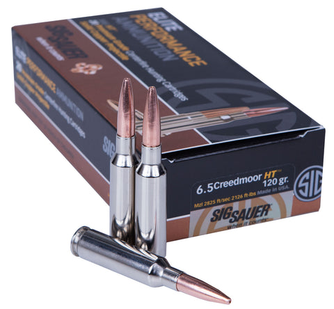 Sig Sauer E65CH120 Hunting 6.5 Creedmoor 120 GR Copper Solid 20 Bx/ 10 Cs