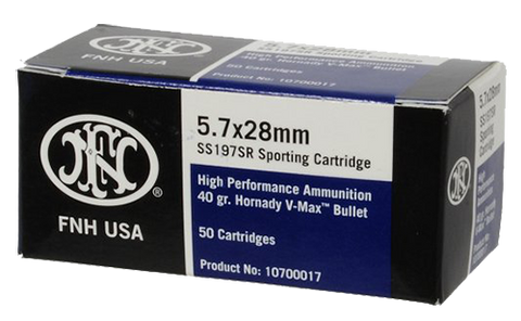 Federal SS197SR V-Max 5.7mmX28mm 40 GR V-Max 50 Bx/ 40 Cs