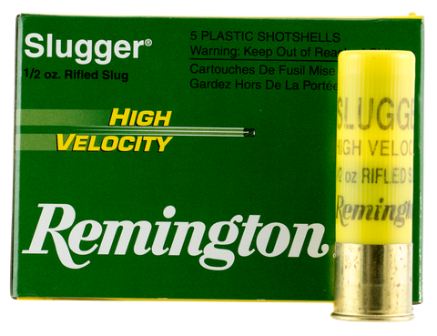Remington Ammunition SPHV20RS Slugger High Velocity 20 Gauge 2.75" 1/2 oz Slug Shot 5 Bx/ 50 Cs