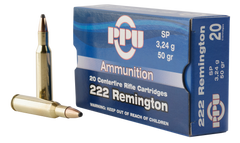PPU PP222 Standard Rifle 222 Remington 50 GR Soft Point 20 Bx/ 50 Cs