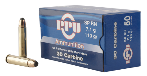 PPU PP30S Standard Rifle 30 Carbine 110 GR Soft Point 50 Bx/ 10 Cs