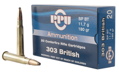 PPU PP303S2 Standard Rifle 303 British 180 GR Soft Point 20 Bx/ 10 Cs