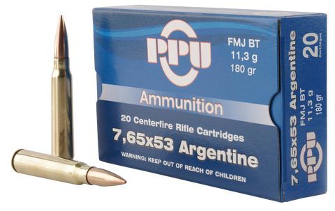 PPU PP68F Metric Rifle 7.65x53mm Argentine 180 GR Soft Point 20 Bx/ 10 Cs