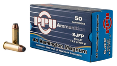 PPU PPH44MF Handgun 44 Remington Magnum 300 GR Semi-Jacketed Flat Point 50 Bx/ 10 Cs