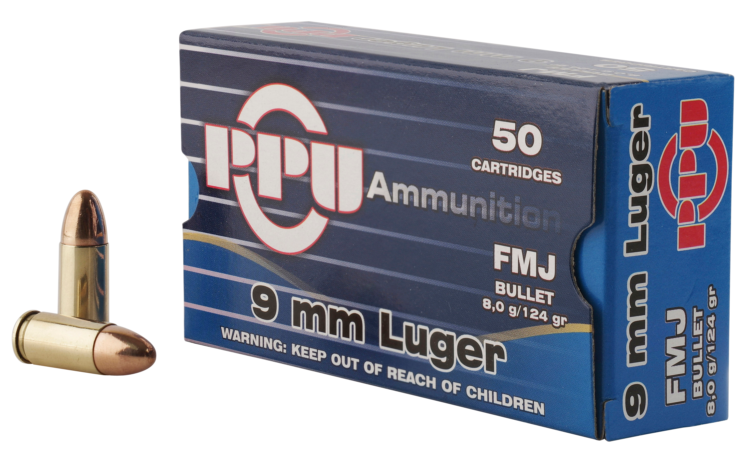 PPU Luger FMJ Ammo