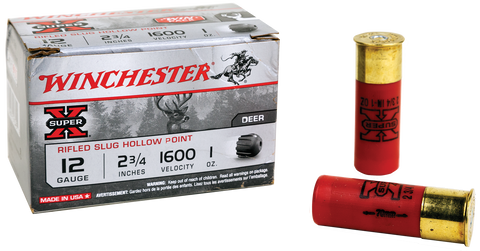 Winchester Ammo X12RS15VP Super-X 12 Gauge 2.75" 1 oz Slug Shot 15 Bx/ 10 Cs