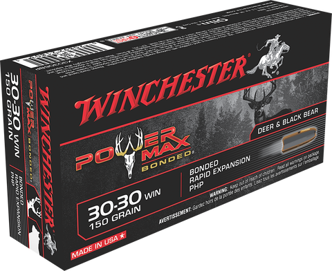 Winchester Ammo X30306BP Super-X 30-30 Win 150 GR Power Max Bonded 20 Bx/ 10 Cs