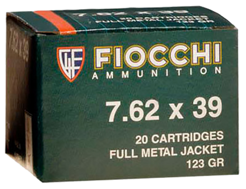 Fiocchi 762SOVA Shooting Dynamics 7.62X39mm 124 GR Full Metal Jacket 20 Bx/ 50 Cs
