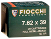 Fiocchi 762SOVA Shooting Dynamics 7.62X39mm 124 GR Full Metal Jacket 20 Bx/ 50 Cs