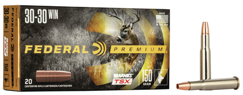 Federal P3030G Premium  30-30 Win 150 gr Barnes TSX Lead Free 20 Bx/ 10 Cs