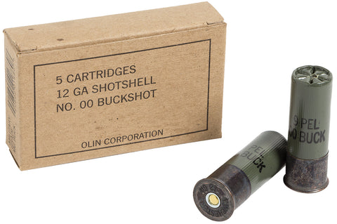 Winchester Ammo Q1544 Military Grade 12 Gauge 2.75" Buckshot 9 Pellets 00 Buck 5 Bx/ 50 Cs