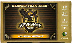 Hevishot  Max Defense  
12 Gauge 2.75" 1 oz T Shot 5 Bx/ 20 Cs