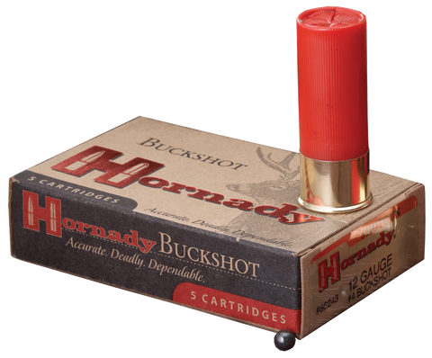 Hornady 86243 Varmint Express 12 Gauge 2.75" Lead 24 Pellets 4 Buck 10 Bx/ 25 Cs