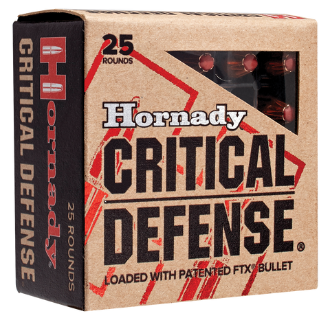 Hornady 91340 Critical Defense 40 Smith & Wesson (S&W) 165 GR Flex Tip Expanding 20 Bx/ 10 Cs