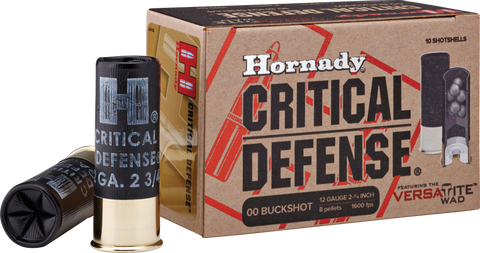 Hornady 86240 Critical Defense 12 Gauge 2.75" Lead 8 Pellets 00 Buck 10 Bx/ 25 Cs