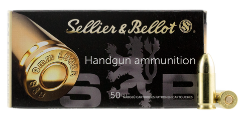 Sellier & Bellot SB9A Handgun 9mm 115 GR FMJ 50 Bx/ 20 Cs