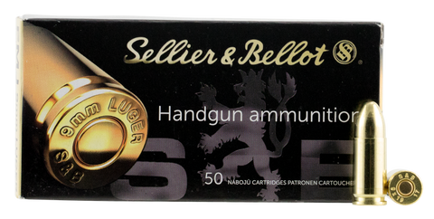 Sellier & Bellot SB9B Handgun 9mm 124 GR FMJ 50 Bx/ 20 Cs
