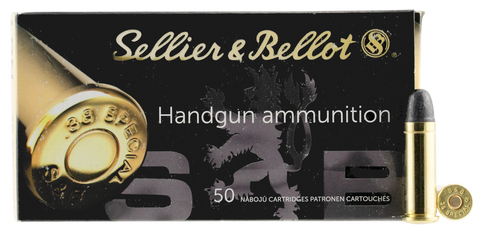 Sellier & Bellot SB38A Handgun 38 Special 158 GR LRN 50 Bx/ 20 Cs