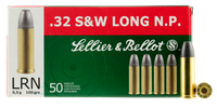 Sellier  Bellot SB32SWLA 32 SW Long Lead Round Nose 100 GR 50Box/30Case