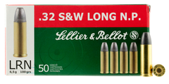 Sellier & Bellot SB32SWLA 32 S&W Long Lead Round Nose 100 GR 50Box/30Case