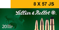 Sellier  Bellot SB857JSB Rifle Hunting 8X57mm JS 196 GR SPCE (Soft Point Cut-Through Edge) 20 Bx/ 20 Cs