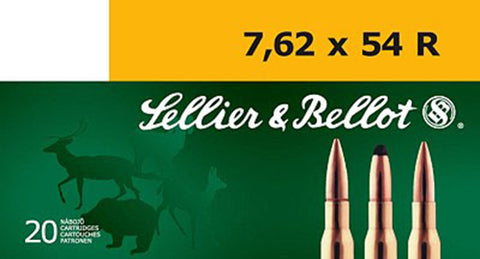 Sellier & Bellot SB76254RA Rifle Training 7.62X54mm Russian 180 GR FMJ 20 Bx/ 20 Cs