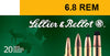 Sellier & Bellot SB68B Rifle Hunting 6.8mm Rem SPC 110 GR PTS (Plastic Tip Special) 20 Bx/ 30 Cs - Magtech - View 1