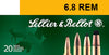 Sellier & Bellot SB68B Rifle Hunting 6.8mm Rem SPC 110 GR PTS (Plastic Tip Special) 20 Bx/ 30 Cs