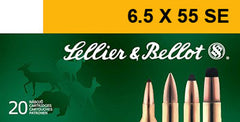 Sellier & Bellot SB6555A Rifle 6.5X55mm Swedish 131 GR Soft Point 20 Bx/ 20 Cs