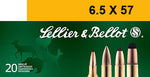 Sellier  Bellot SB6557A Rifle 6.5x57mm 131 GR Soft Point 20 Bx/ 20 Cs