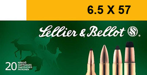 Sellier & Bellot SB6557A Rifle 6.5x57mm 131 GR Soft Point 20 Bx/ 20 Cs