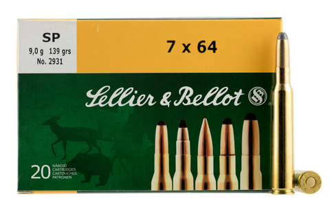 Sellier & Bellot SB764A Rifle 7X64mm Brenneke 139 GR Soft Point 20 Bx/ 20 Cs