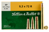 Sellier & Bellot SB9372RA Rifle 9.3mmX72R 193 GR Soft Point 20 Bx/ 20 Cs