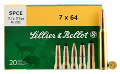 Sellier & Bellot SB764B Rifle Hunting 7X64mm Brenneke 173 GR SPCE (Soft Point Cut-Through Edge) 20 Bx/ 20 Cs