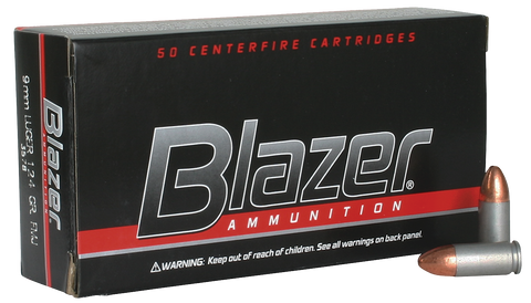 CCI 3578 Blazer 9mm Full Metal Jacket 124 GR 50Box/20Case