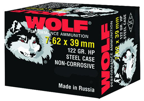 Wolf 762BHP Performance 7.62x39mm Hollow Point 123 GR 1000 Rds - 1000 Rounds
