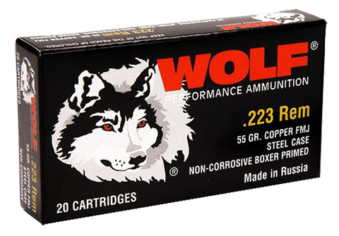 Wolf 22355 Performance 223 Remington/5.56 NATO Bimetal Jacket 55 GR 500 Rds (Case) - 500 Rounds